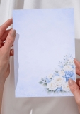 Niebieski Hortensje t�o 4 papier A4