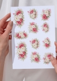 Malinowy �lub grafiki do wycinania papier A4 kwiat