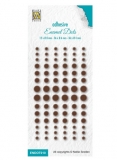 ENAMEL DOTS kropki pere�ki 84szt. BROWN BR�ZOWY