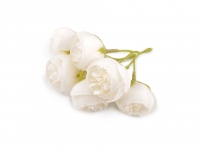 Kwiat materia�owy jaskier peonie 3,5 3szt. KREMOWE