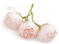 Kwiat materia�owy jaskier peonie 3,5 3szt. RӯOWE