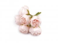 Kwiat materiałowy jaskier peonie 3,5 3szt. RÓŻOWE