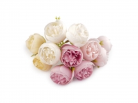 Kwiat materiałowy jaskier peonie 3,5 3szt. STARY R