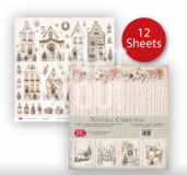 Zestaw papier�w DU�Y- NATURAL CHRISTMAS 12szt.
