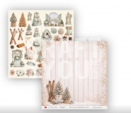 Zestaw papier�w DU�Y- NATURAL CHRISTMAS 12szt.