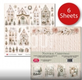 Zestaw papier�w MA�Y- NATURAL CHRISTMAS 6szt.