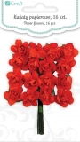 Kwiaty papierowe 2cm 16szt. ró¿e SPICE RED