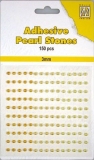 Samoprzylepne perełki 3 mm 150szt. złoto- żółte