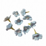 F-4(20) Kwiaty mater. w stylu schabby mini niebie3