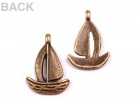 Zawieszka metalowa ŁÓD¬ 12x19 mm