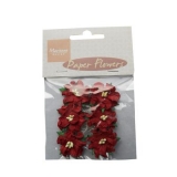 Kwiatki papierowe- czerwone