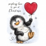 Stempel WRS Penguin with Heart Pingwin z sercem