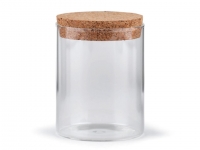 Buteleczka / pojemnik szklany 8x10 cm z korkiem