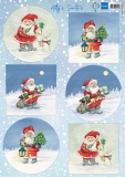 Arkusz A4 Hetty's Santa's obrazki do wycinania