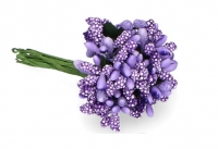 Pr�ciki- ga��zka 12szt. fiolet bukiecik ry�yk kaszka