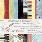 CHILDHOOD CRAYONS zestaw papierów 15,25x15,25cm